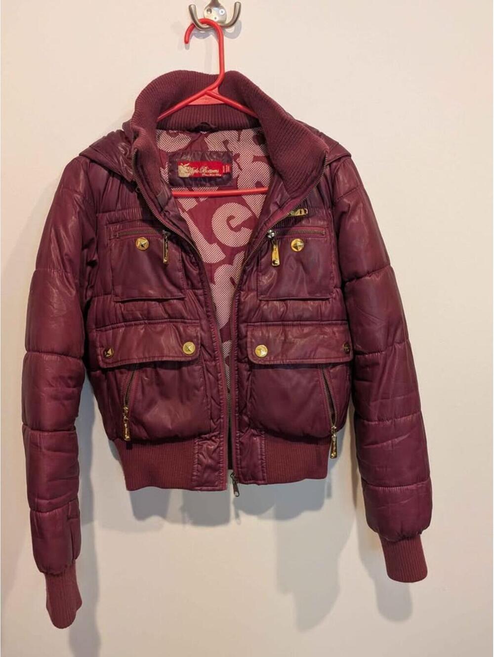 Apple Bottoms Maroon Puffer Jacket Medium